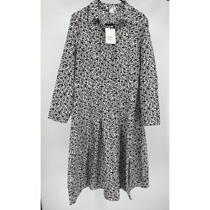 NWT Glamorous Dress US 12 UK 16 Black & White Floral Dress